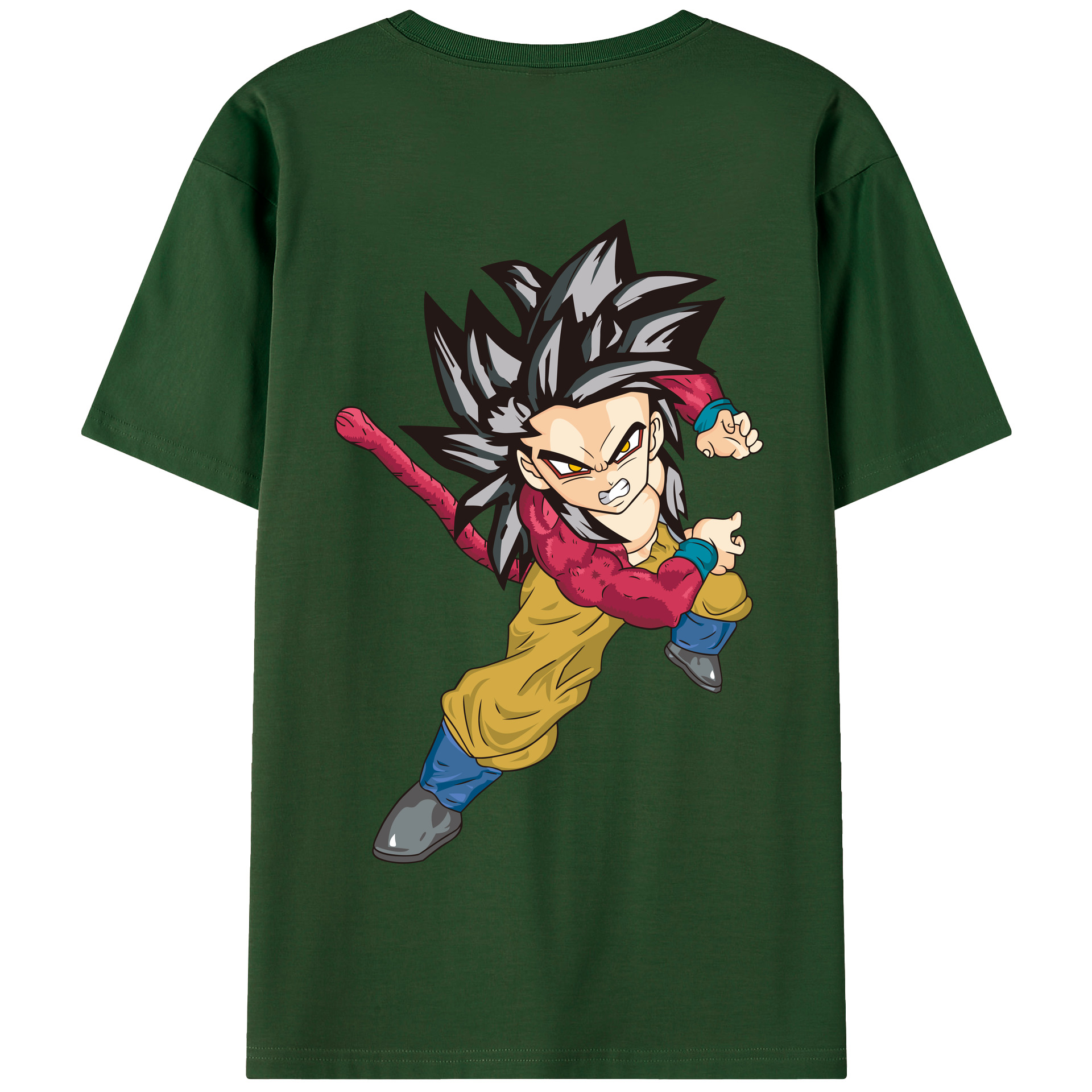 （画像用） ドラゴンボール 孫悟空（そん ごくう）Son Goku カカロット DRAGON BALL Kakarotto 綿100％半袖Tシャツ（背面プリント）